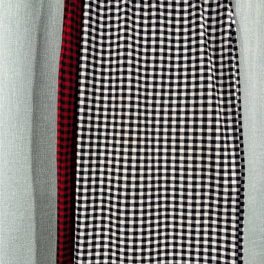 SHEIN Black/White and Black/Red Checkered Pencil Skirt